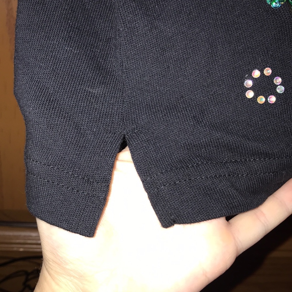 Vintage Quacker Factory Black Hand Beaded Tropical Fish Elbow Sleeve Blouse - Picture 12 of 16